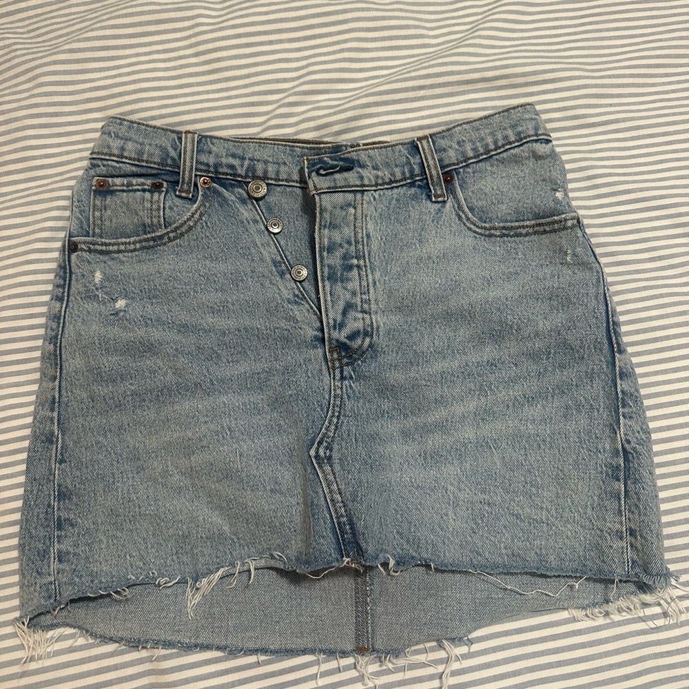 Abercrombie & Fitch Light Blue Denim Skirt